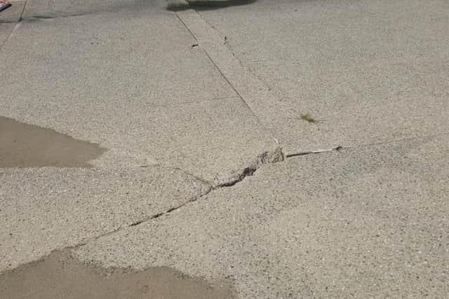 Cracks in the Promenade near Manchester Square