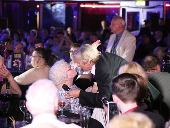 Joe Longthorne meets fans at his 60th birthday party at Viva Blackpool.
