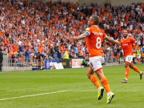 Jay Spearing helped Blackpool on their way to an opening day victory