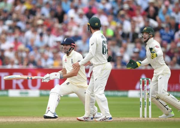 Anderson is caught out during the third day of first Ashes Test at Edgbaston (photo: Getty Images)