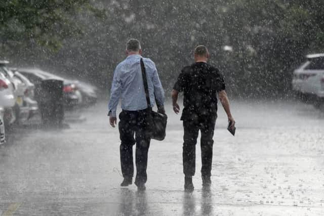 The Met Office said there is a small chance that heavy rain could cause flooding.