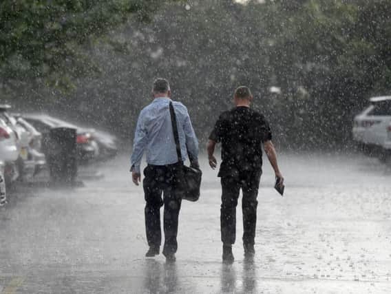 The Met Office said there is a small chance that heavy rain could cause flooding.