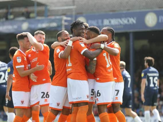 Blackpool eased to three points in their first away trip of the season