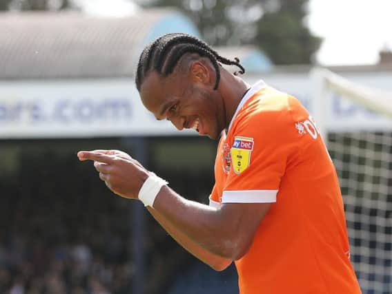Nathan Delfouneso was a two-goal hero for Blackpool