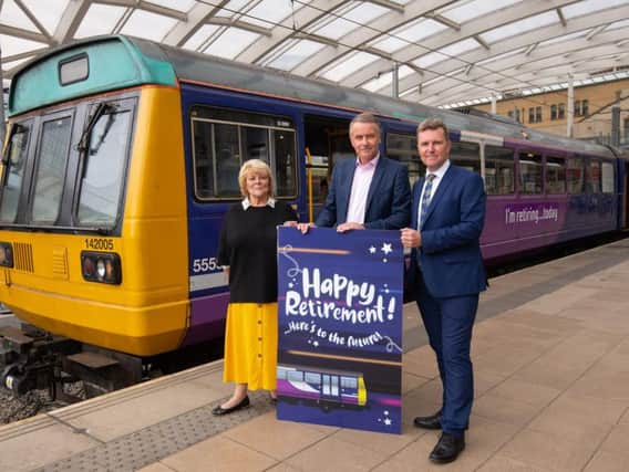 From left, Coun Doreen Dickinson, Vice Chair of TfGMC, Transport Focus Director David Sidebottom and Northern MD David Brown,