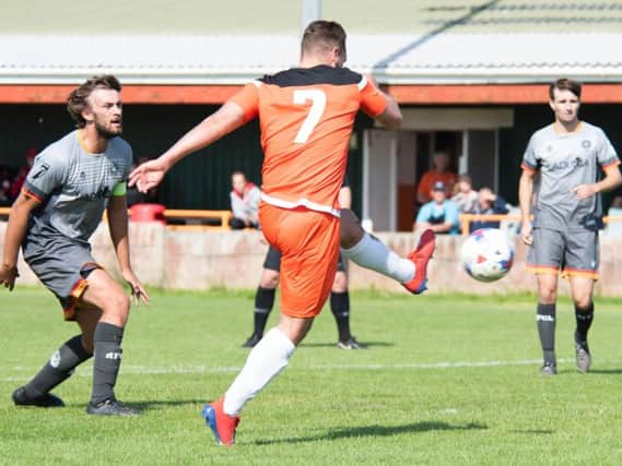 Billy McKenna seals victory with AFC Blackpool's second goal against AFC Liverpool  Picture: NIKKI WILCOCK