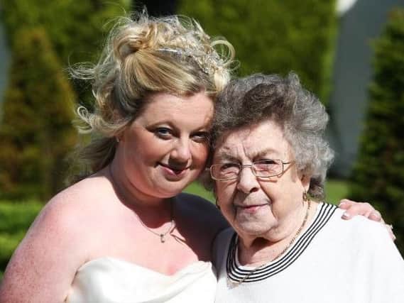 Mary Cawley and her late gran Kathleen Morris
