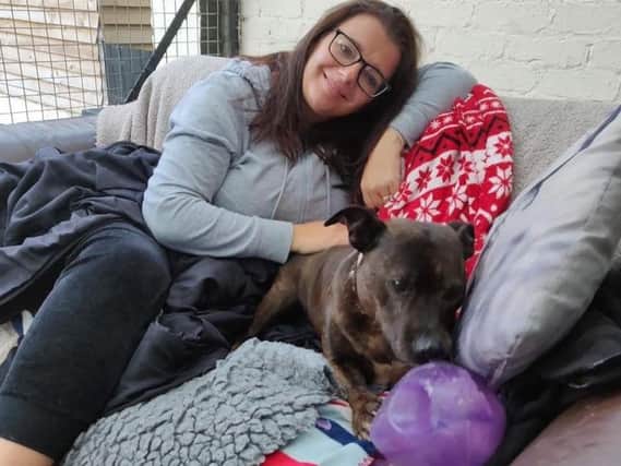 Homeless Hounds volunteer Tracey Bannister and Mitzi
