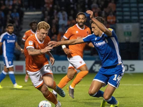 Callum Guy in the thick of the action