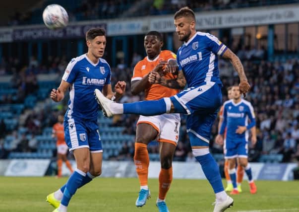 Blackpool's Sullay Kaikai broke his duck for the club at Gillingham in midweek