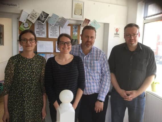 Nikki Bradshaw, Lisa Stout, manager Stuart Hutton-Brown and Nick Wade.
Credit: Counselling in the community