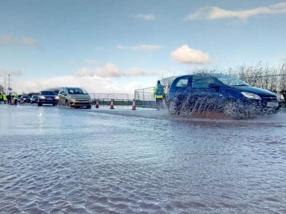 Flooding on the Fylde Coast in 2018.