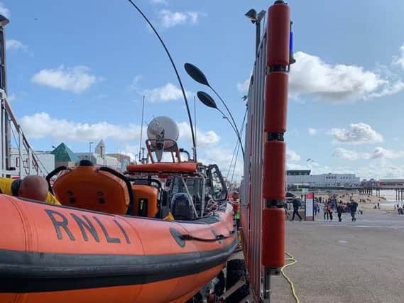 A lifeboat was scrambled to help in the hunt for a missing person in the sea at Cleveleys.