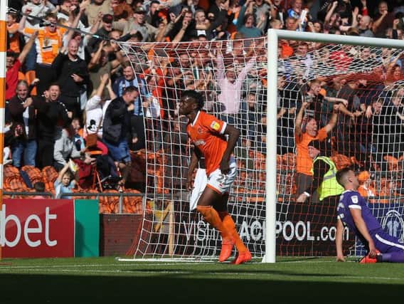 Armand Gnanduillet levelled for Blackpool with his fifth of the campaign