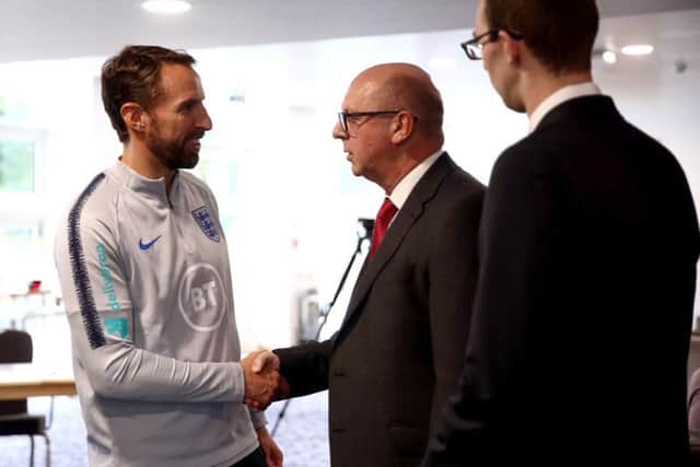 Jimmy's family meet Gareth Southgate