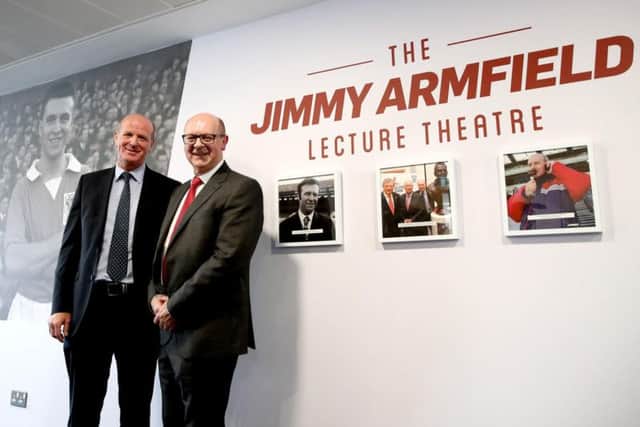 John Armfield and Duncan Armfield unveil The Jimmy Armfield Lecture Theatre