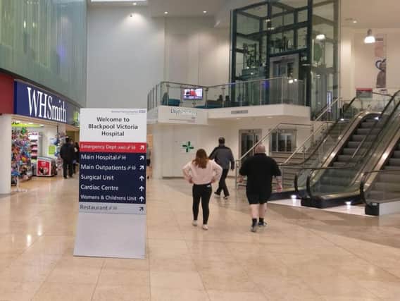A file image of the main entrance at Blackpool Victoria Hospital dated January 4, 2018