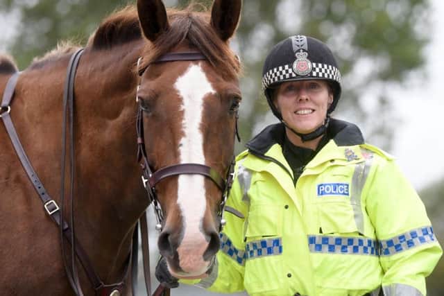 Sheena was able to ride police horse Elswick on her penultimate shift