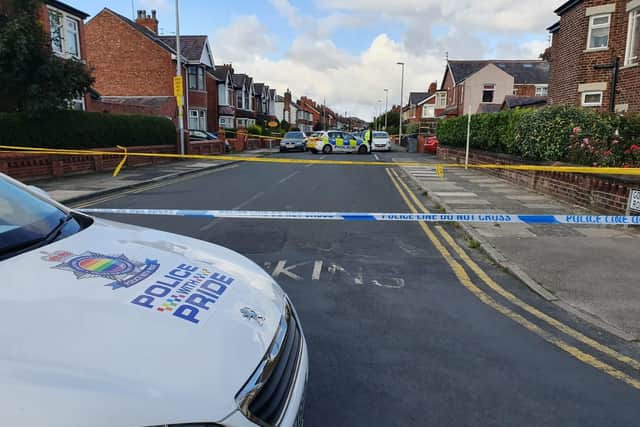 A section of Gorse Road remained taped off this morning