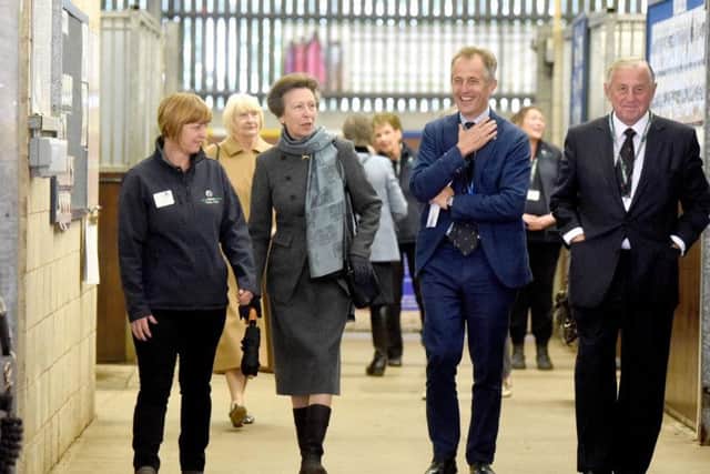 Princess Anne with dignitaries including Roly Owers (second right), chief executive of  World Horse Welfare