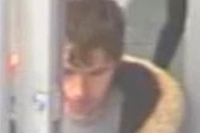 Police are keen to identify this man, pictured, in connection with the offence.