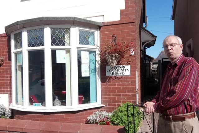 Coun Martin Mitchell outside Layton Community House