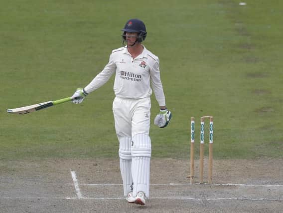 Lancashire's Keaton Jennings was dismissed for 97 for the second time this season
Picture: PRESS ASSOCIATION