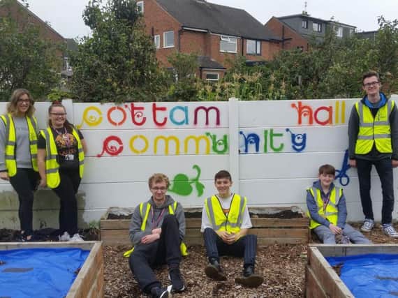 Blackpool Sixth Form students are helping to restore Cottam Hall playing fields in Poulton.