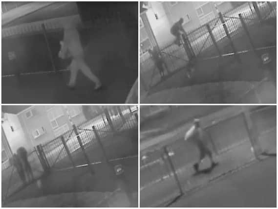 A hooded figure and a possible accomplice were caught on CCTV camera at Kincraig Primary School, where around 1,000 cartons of milk have been stolen over the last four months