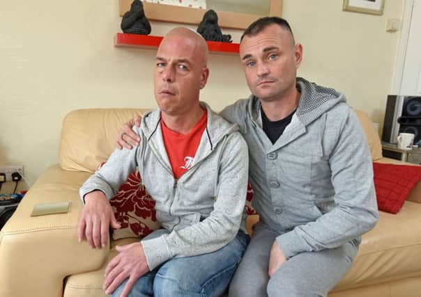 David Fennell was walking home with partner Paul Leighton when he was knocked unconscious in an unprovoked attack on Central Drive