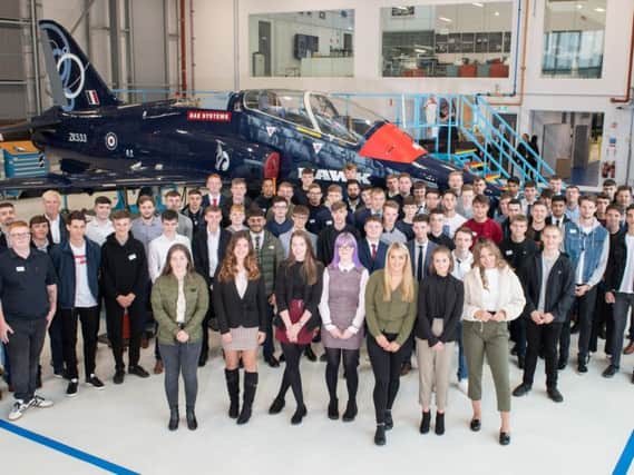 Some of the latest intake of new starters at BAE Systems
