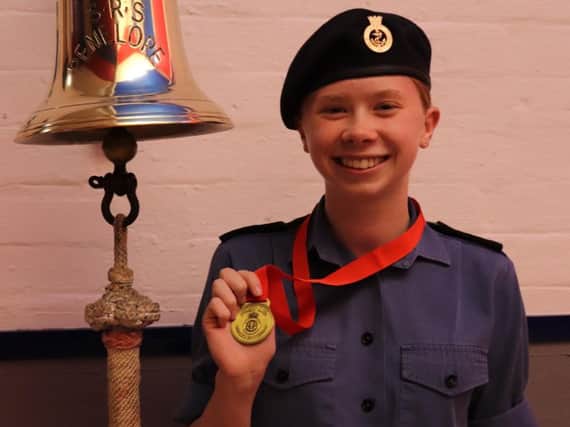 Amelia Morris won first place in the national sea cadets first aid competition.