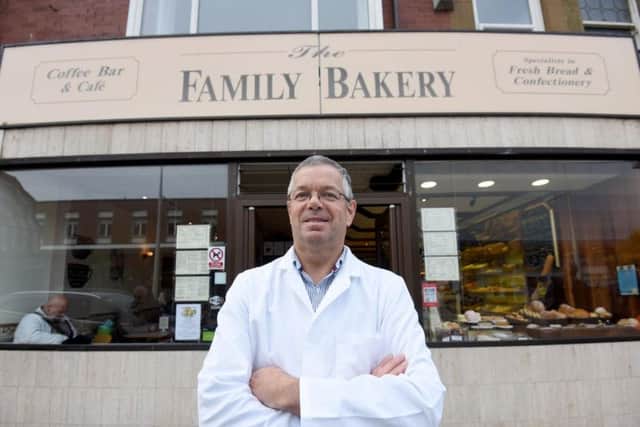Andrew Neal, owner of The Family Bakery, thinks car parking is one of the issues affecting businesses.