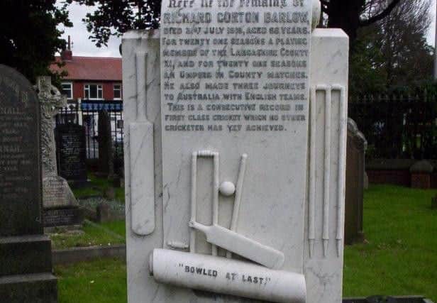 Richard Gorton Barlow's grave in Layton Cemetery