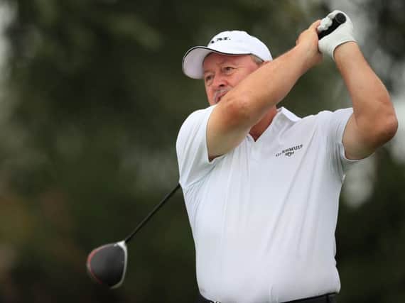 Ian Woosnam competing at the British Senior Open at Royal Lytham and St Annes