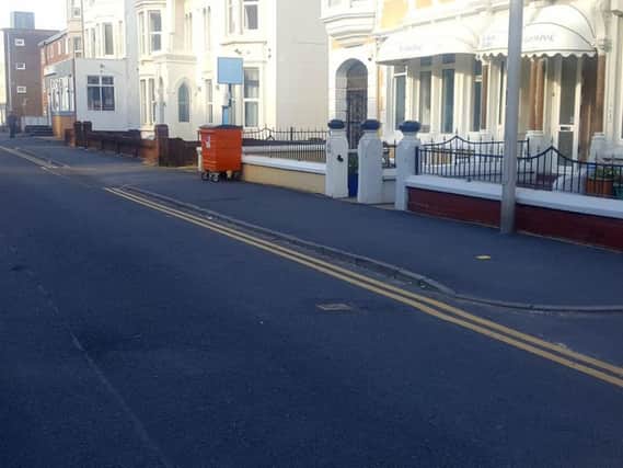 Double yellow lines were painted on the wrong side of Alexandra Road