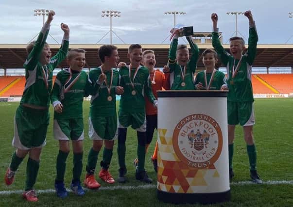 The Norbreck team who won the Blackpool stage of the Kids Cup at Bloomfield Road
