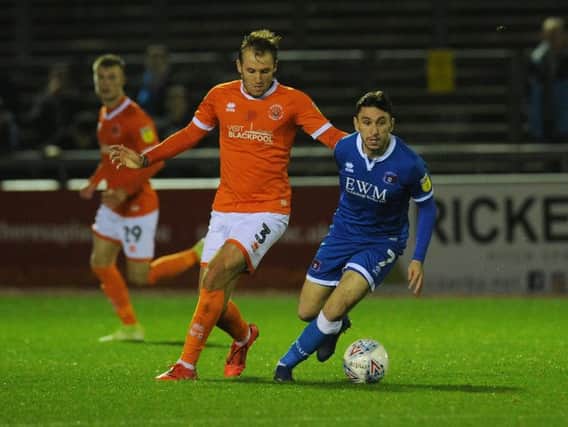 Nick Anderton on his latest Blackpool appearance at Carlisle in the EFL Trophy two weeks ago