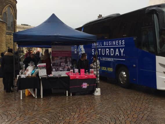 The Small Business Saturday bus in Blackpool
