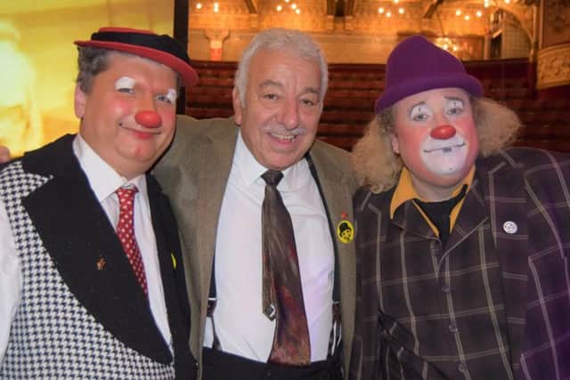 Bobbo Roberts, Charlie Cairoli Jr and Ian Williams at the book launch. Photo: Juliette W Gregson