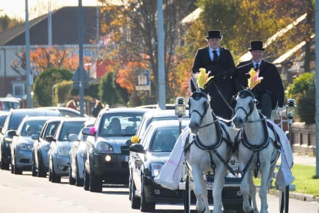 The funeral for Lana Driver. Picture by Martin Bostock