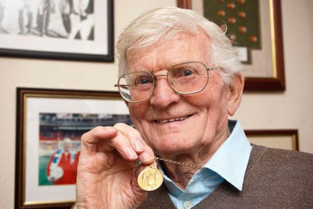 Cyril Robinson with his 1953 FA Cup final winning medal. Picture: PA