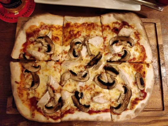 The pizza at the Jubilee Park in Cleveleys looked nice enough on top, but it was charred black on the bottom (Picture: JPIMedia/Michael Holmes)