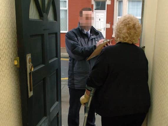 Police in Blackpool have raised the alarm over cold callers after an incident in the town