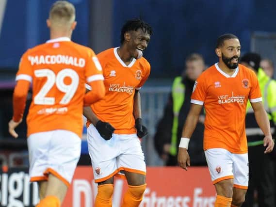 Gnanduillet was in a buoyant mood after his two goals for Blackpool on Saturday