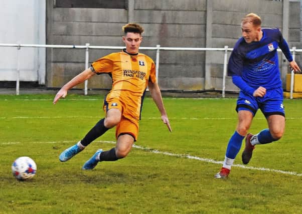 Jack Iley scored twice in Squires Gate's abandoned match     Picture: Albert Cooper