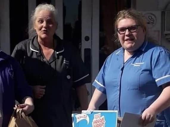 Staff at a Blackpool care home receive lunchpacks