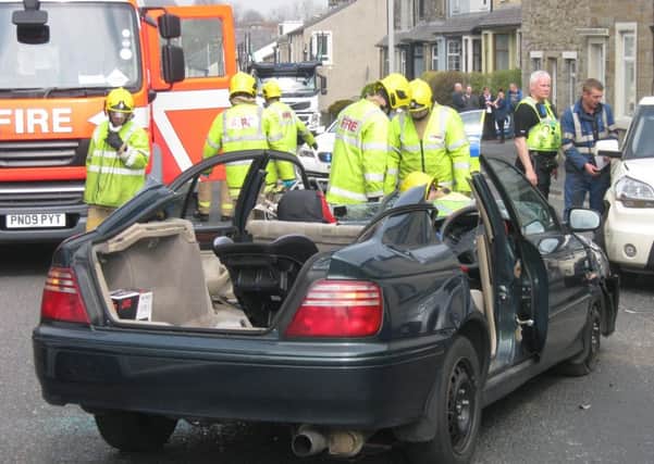 Accident in Whalley Road, Clitheroe, April 10th 2012