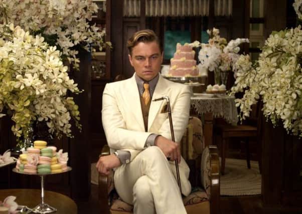 Leonardo DiCaprio as Jay Gatsby in The Great Gatsby.