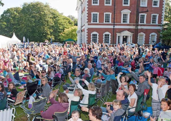 Crowd at one of the previous outdoor theatre performances at Lytham Hall.